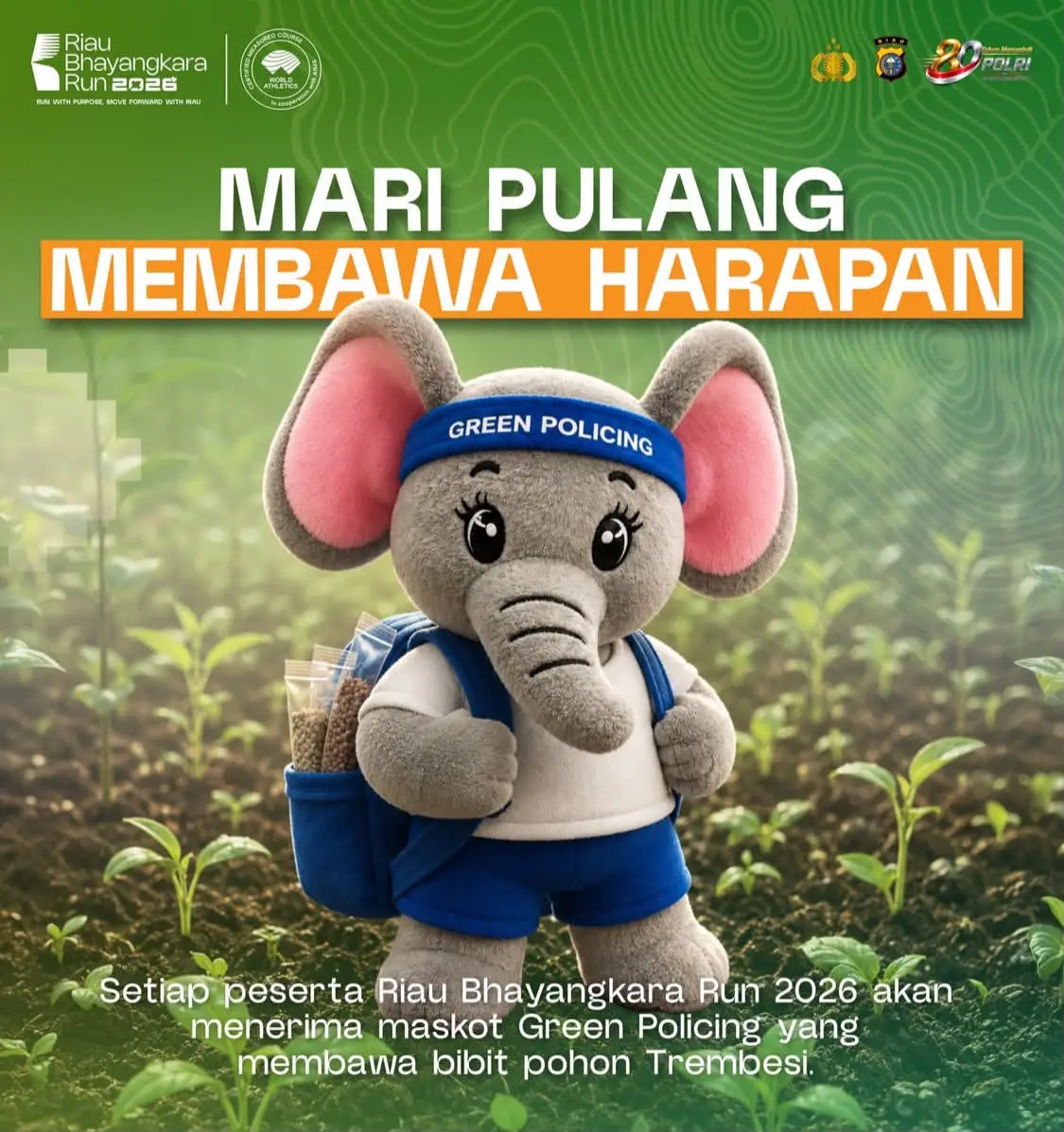 Raja Benih Dipercaya Menyediakan Merchandise Benih dan Cocopeat untuk Riau Bhayangkara Run 2026